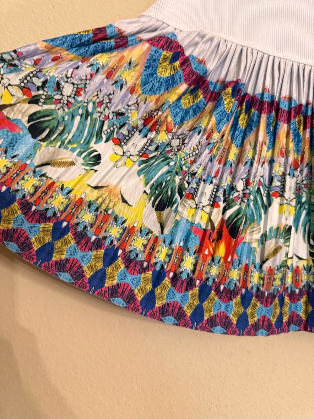 Lucky In Love Skort Skirt Womens XL / 16 Multicolor Floral Pleated Tennis Tiered - Picture 9 of 14